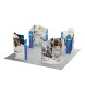 6m Magnetic Modular Fabric Displays - 4 Curved L-Shape Sections