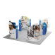 6m Magnetic Modular Fabric Displays - 4 Curved L-Shape Sections