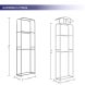 3D Vertical Trade Show Tower Display Available in 2 Sizes BBEXPO3DVER03_7_UK