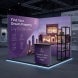 3m Backlit Exhibition Stand - LED Lightbox Display with Counter & Side Panels