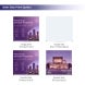 3m Backlit Exhibition Stand LED Lightbox Display with Counter Branding Panels both side printing