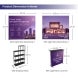 3m Backlit Exhibition Stand LED Lightbox Display with Counter Branding Panels dimension