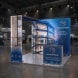 3m Backlit Exhibition Stand LED Lightbox Display with Counter Branding Panels lifestyle