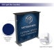 3m Backlit Exhibition Stand LED Lightbox Display with Counter Branding Panels seg light box counter