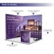 3m Backlit Exhibition Stand LED Lightbox Display with Counter Branding Panels what In the package