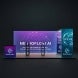 6m Backlit Exhibition Stand LED Lightbox Display with Dual Counters Branding Panels front view