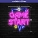 Game Start Neon Sign