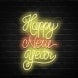 Happy New Year Three Lines Neon Sign