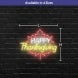 Happy Thanksgiving Maple Leaf Neon Sign