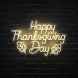 Happy Thanksgiving Wall Decor Neon Sign