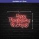 Happy Thanksgiving Wall Decor Neon Sign