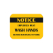 Employees Wash Hands Notice Indoor Floor Mats