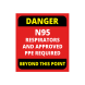 Danger Ppe Beyond This Point Floor Decals