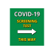 Covid-19 Screening This Way Floor Decals