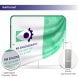 6m Island Exhibition Stand  – 360° Display with Overhead Banner & Counters