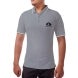 Men's Grey Cotton Polo Shirt - Embroidered