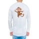 Men's Printed Long Sleeve Organic T shirt - Crew Neck 