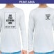 Men's Printed Long Sleeve Organic T shirt - Crew Neck 