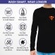 Men's Printed Long Sleeve Organic T shirt - Crew Neck 