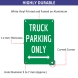 Truck Parking Only Signs