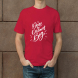 Men's Red Printed T-shirt - Crew Neck