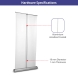 Deluxe Wide Base Single-Screen Roll Up Banner Stands