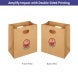 Printed Die-Cut Handle Bags - Brown