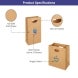 Printed Die-Cut Handle Bags - Brown