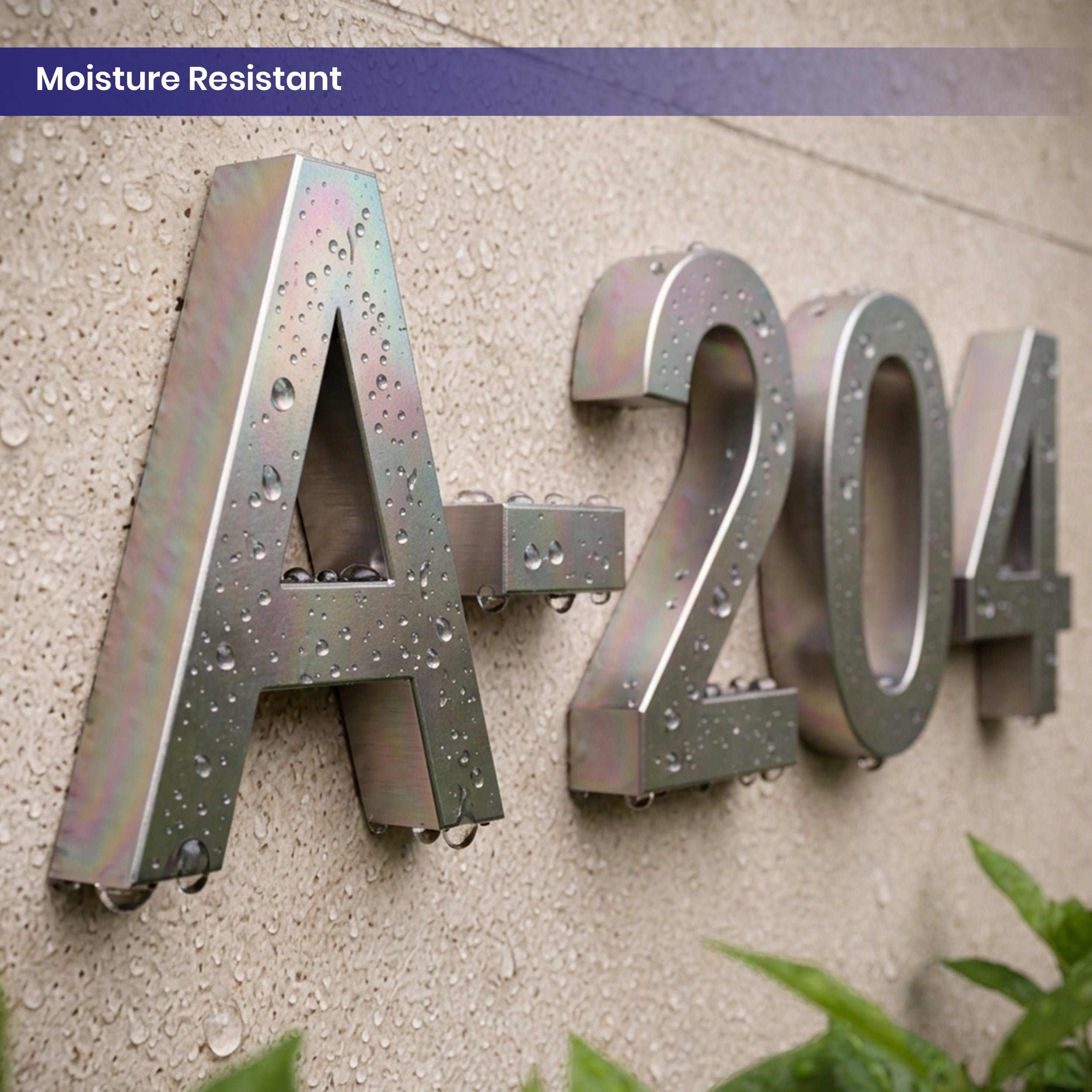 Stainless Steel Letters and Numbers Moisture Resistant