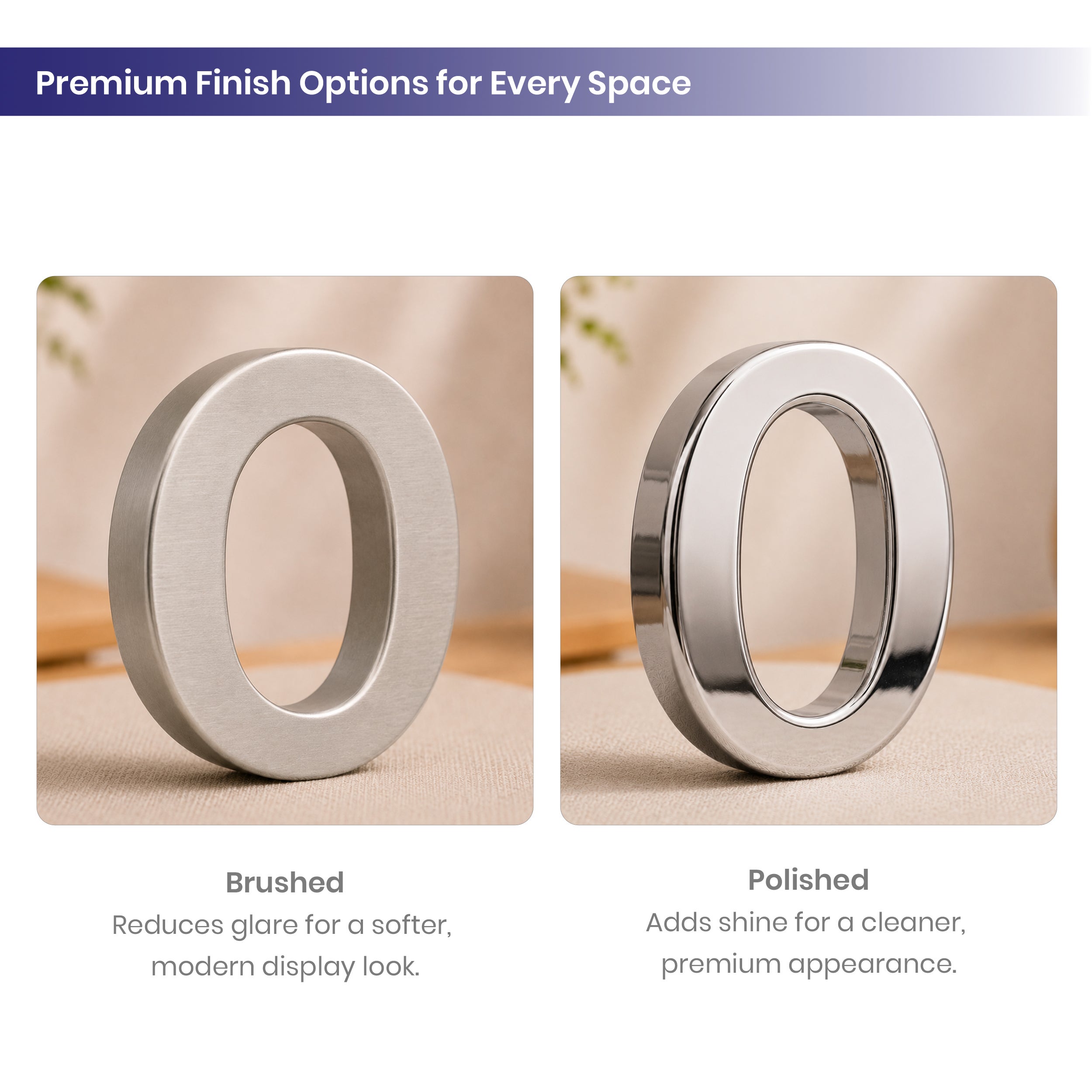 Stainless Steel Letters and Numbers Premium Finish Options for Every Space
